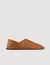 Grained leather slippers