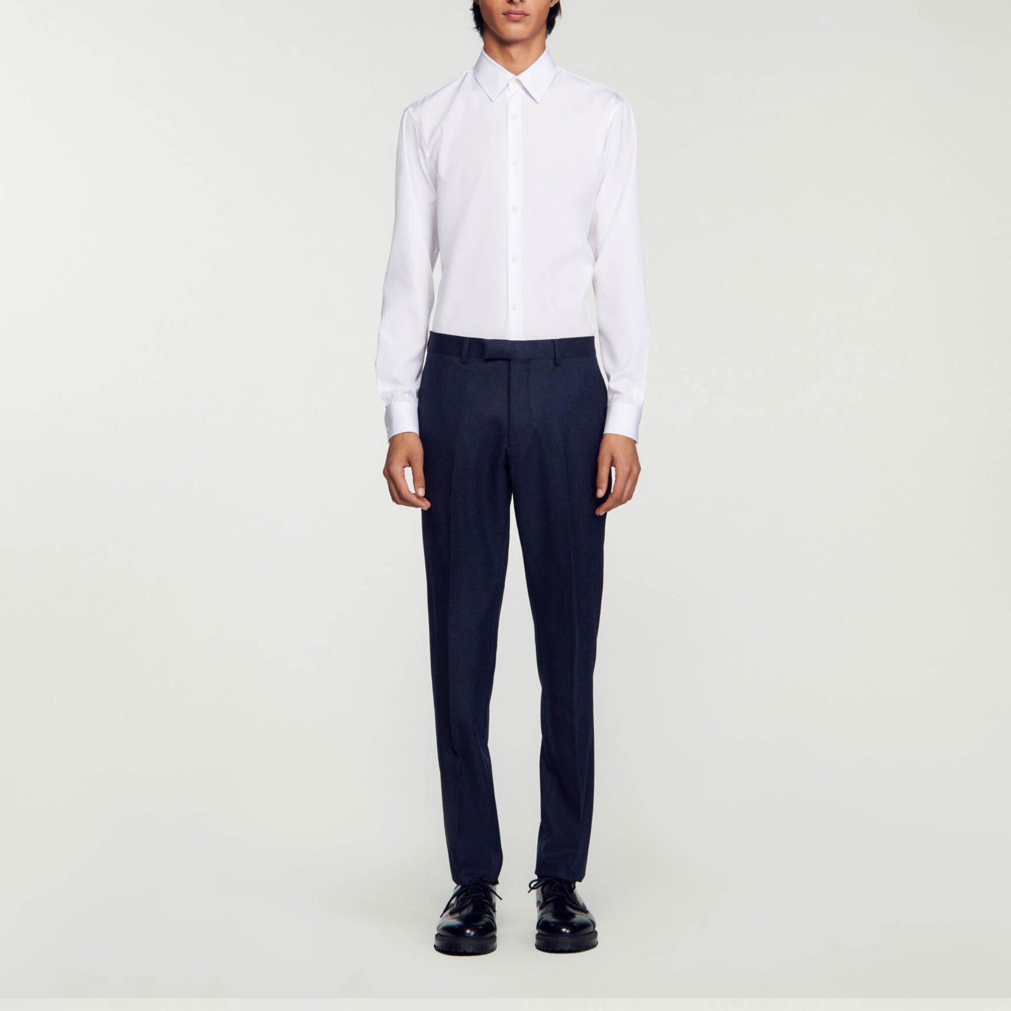 Virgin wool suit trousers