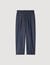 Pleated denim-effect trousers