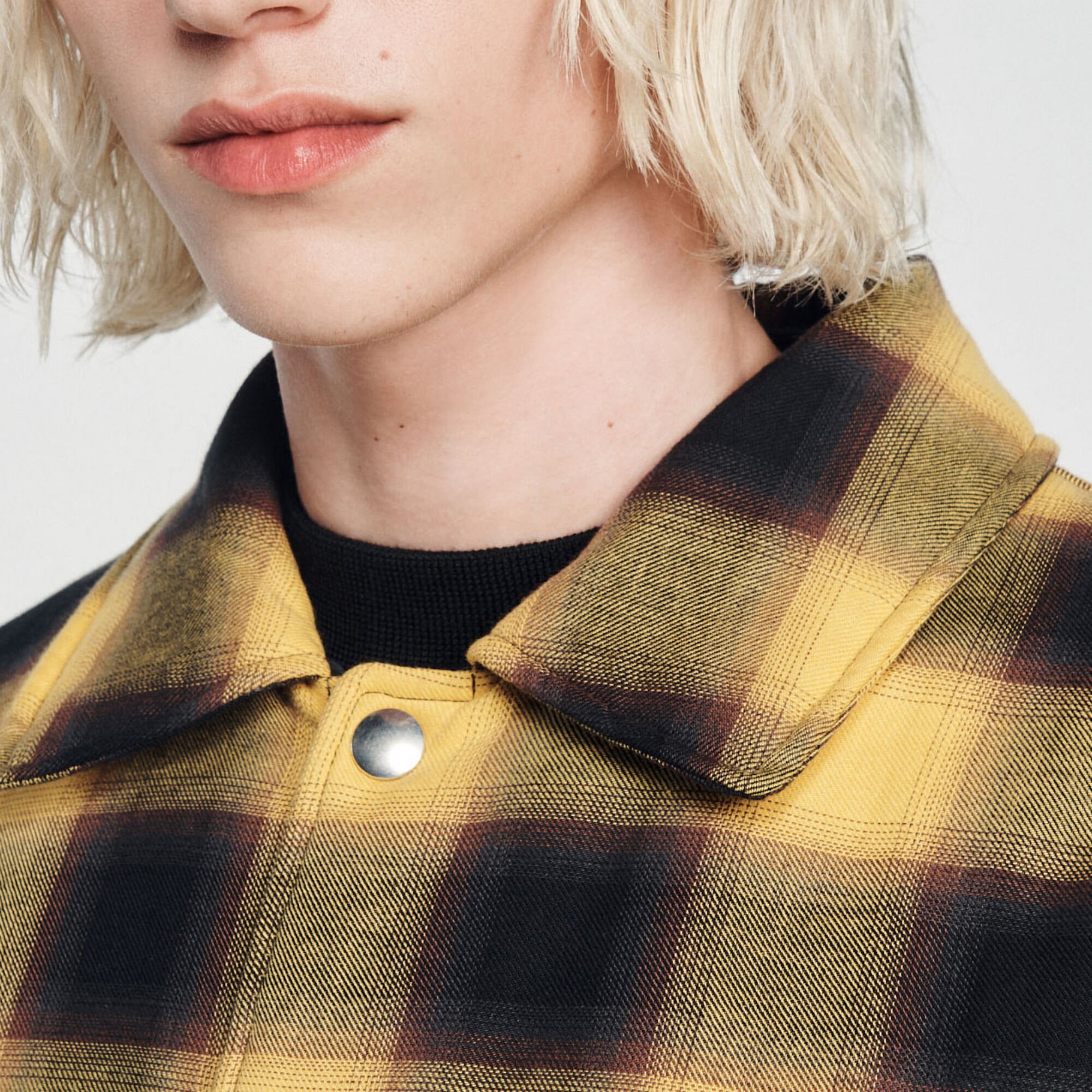 Quilted checked jacket