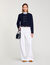 Cardigan with removable ruffled collar
