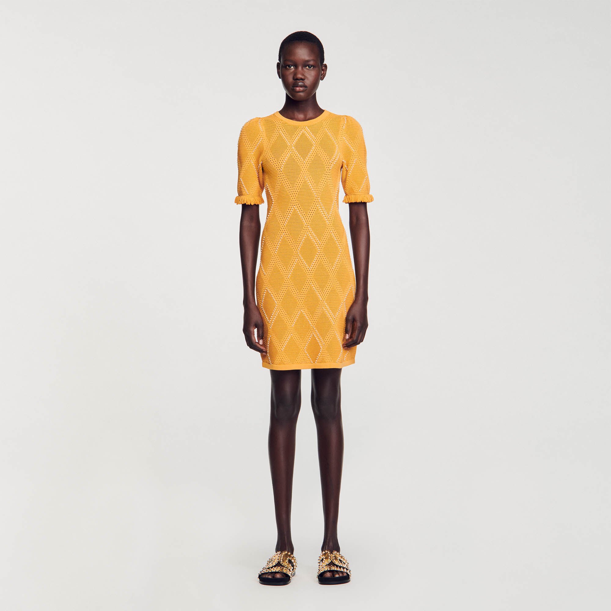 Zara yellow knit dress 2025