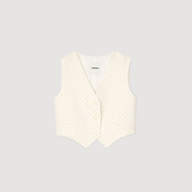 Rhinestone tweed jacket