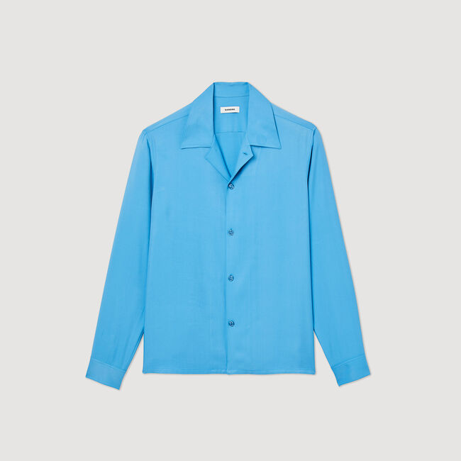 Floaty shirt with spread collar