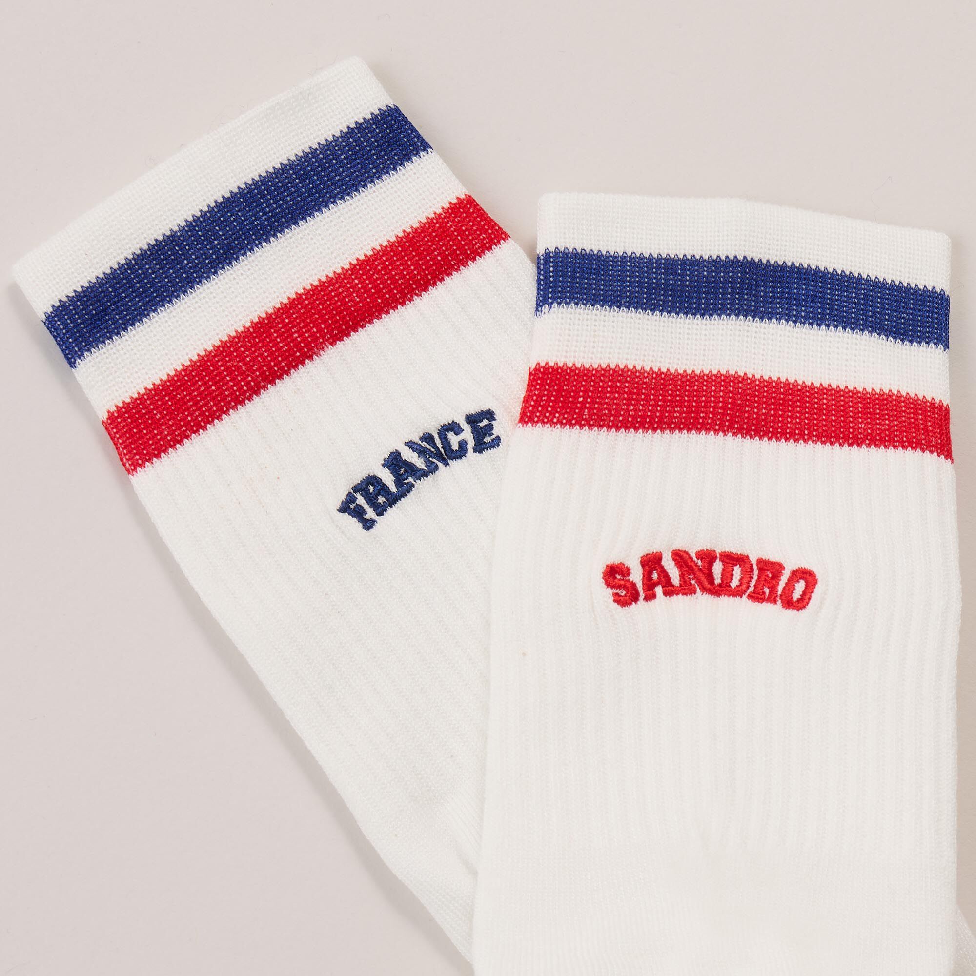 Tricolour socks white beige For Women Sandro Paris