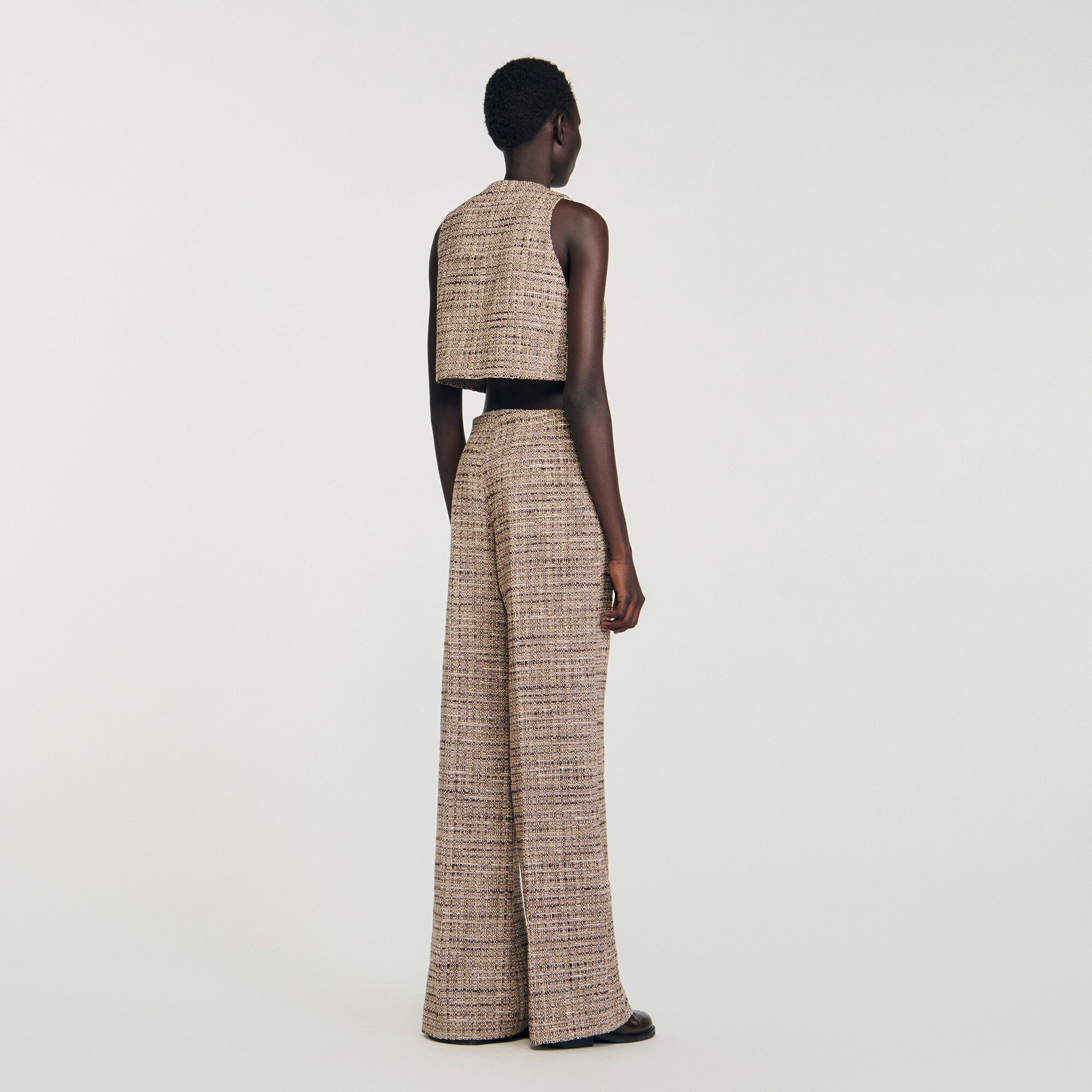 Decorative tweed trousers