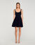 Short dress with rhinestone neck