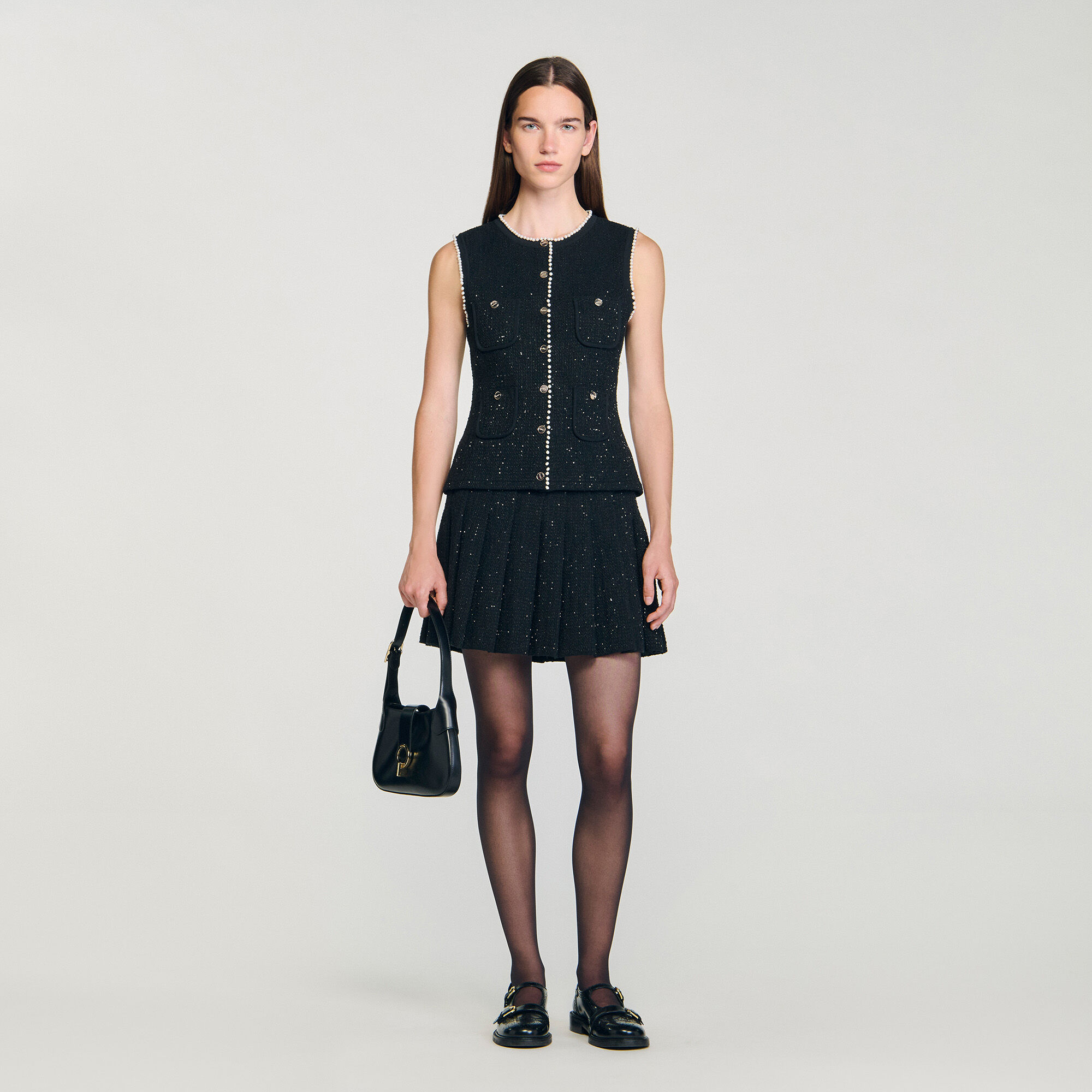 Decorative tweed waistcoat