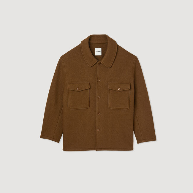 Boiled wool overshirt