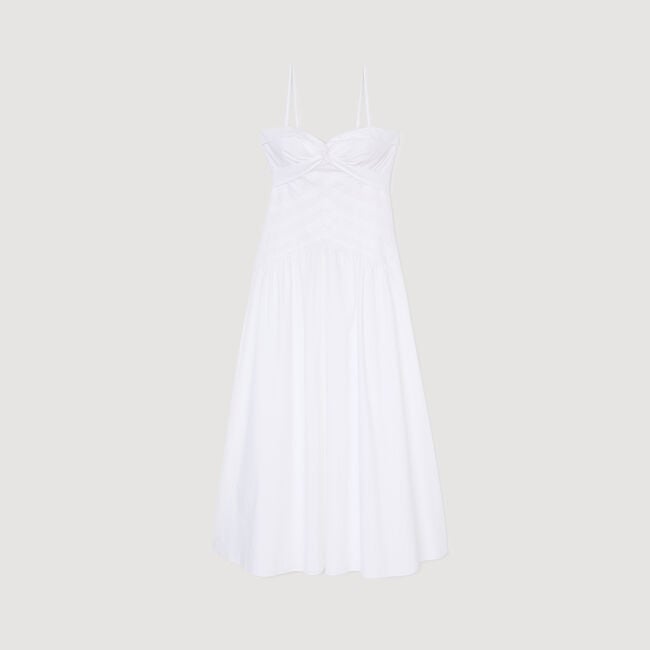 Draped bustier maxi dress