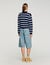 Striped polo jumper