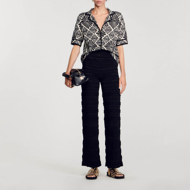 Floral jacquard cardigan