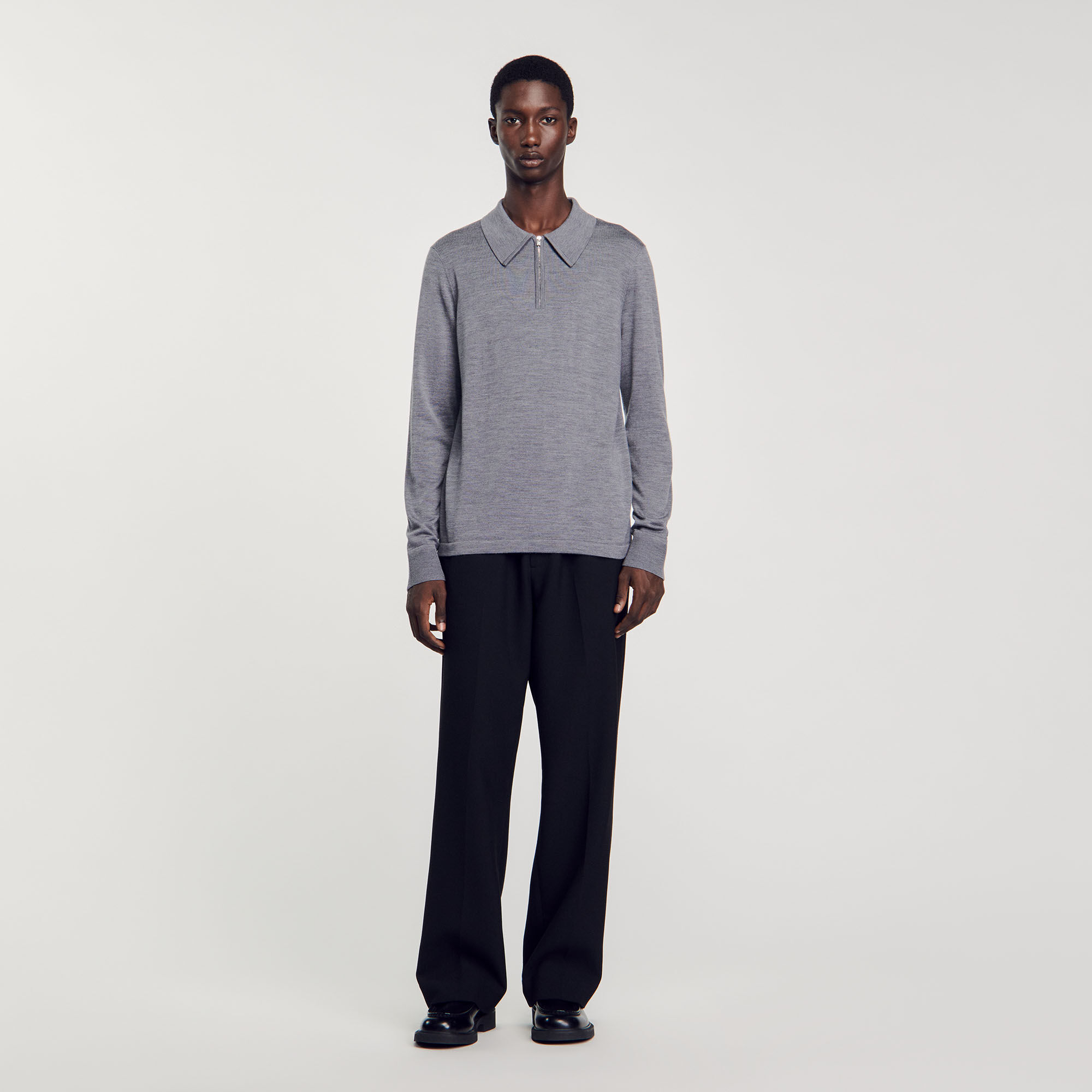 Knit polo jumper