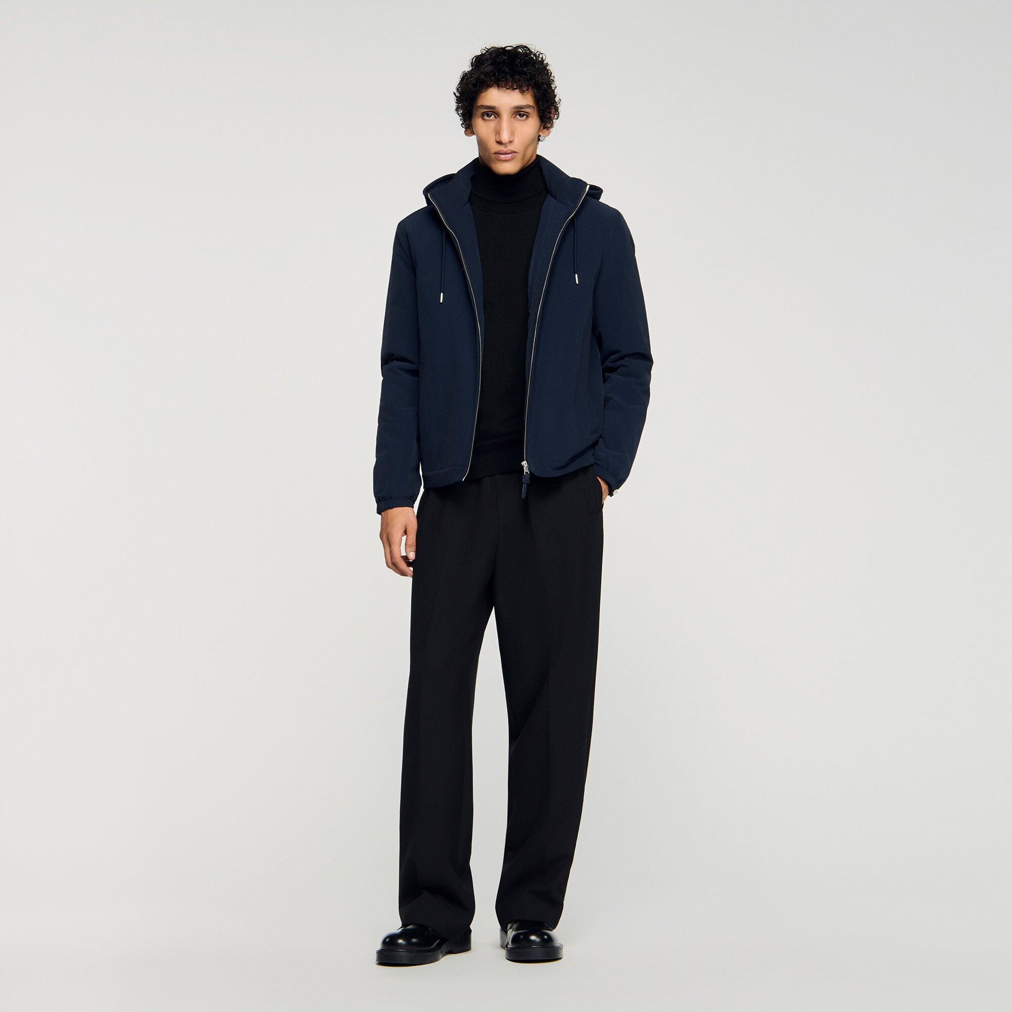 Hooded zip-up jacket
