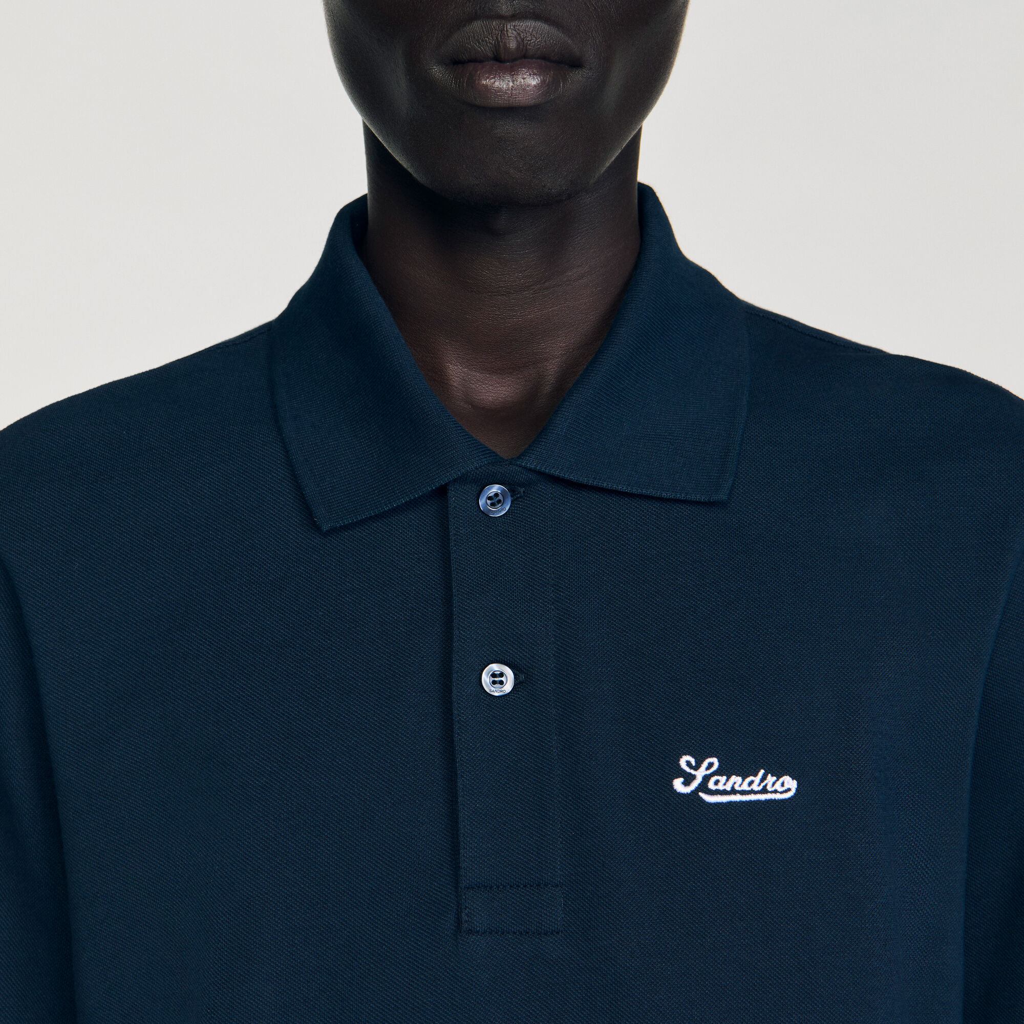 Cotton piqué polo shirt