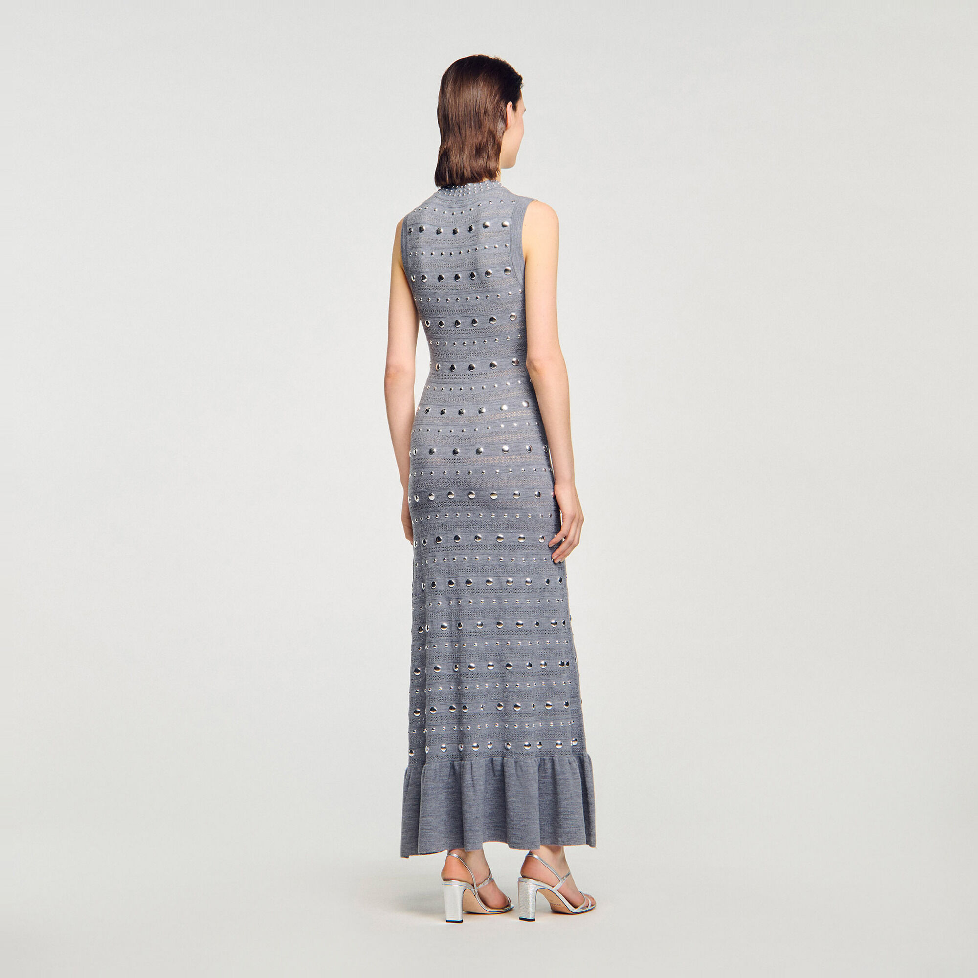 Knit maxi dress with studs - Women | Sandro