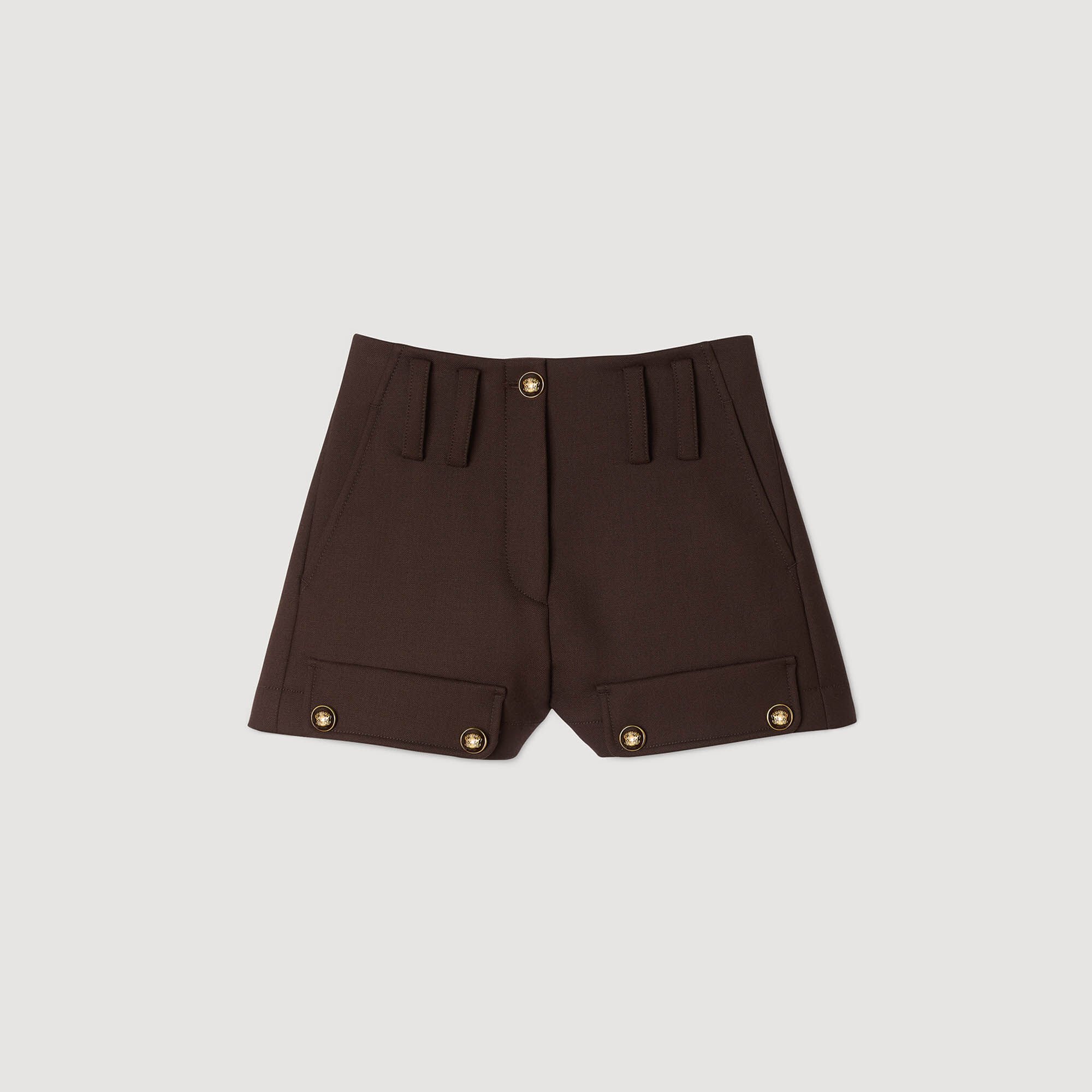Buttoned carpenter shorts