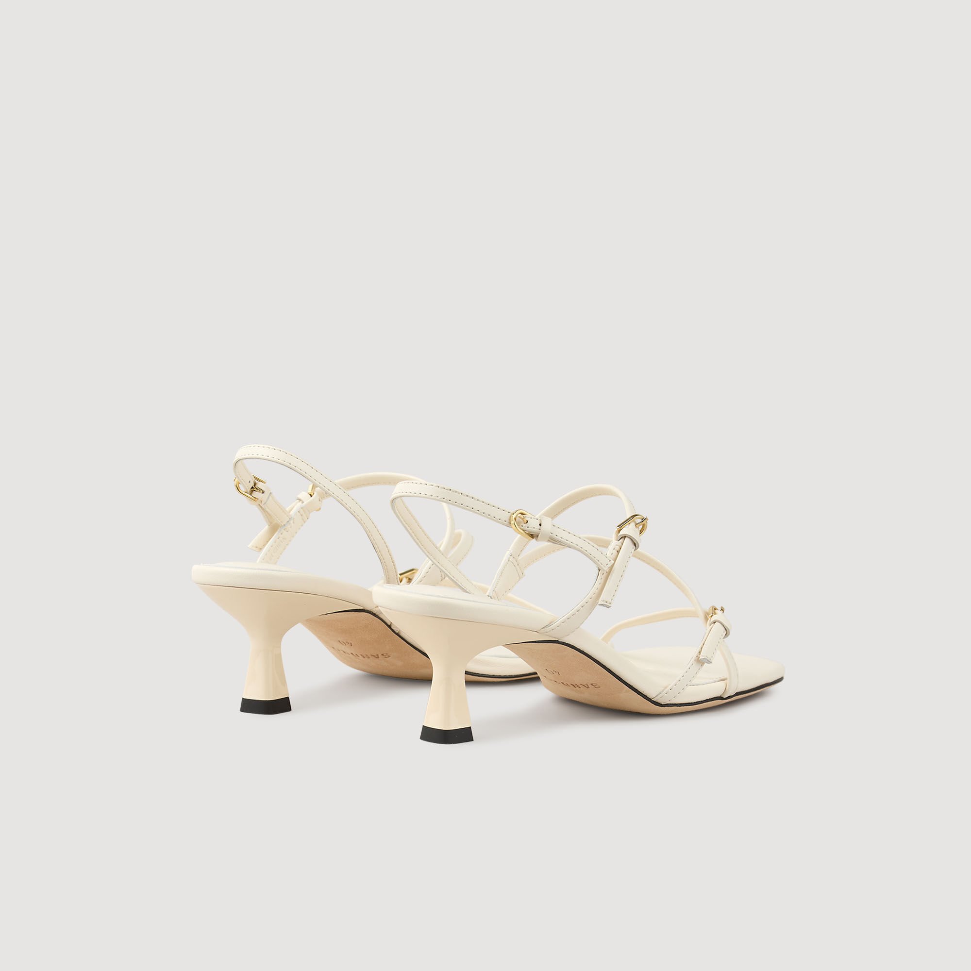 Sandals with straps white / beige For Women | Sandro Paris