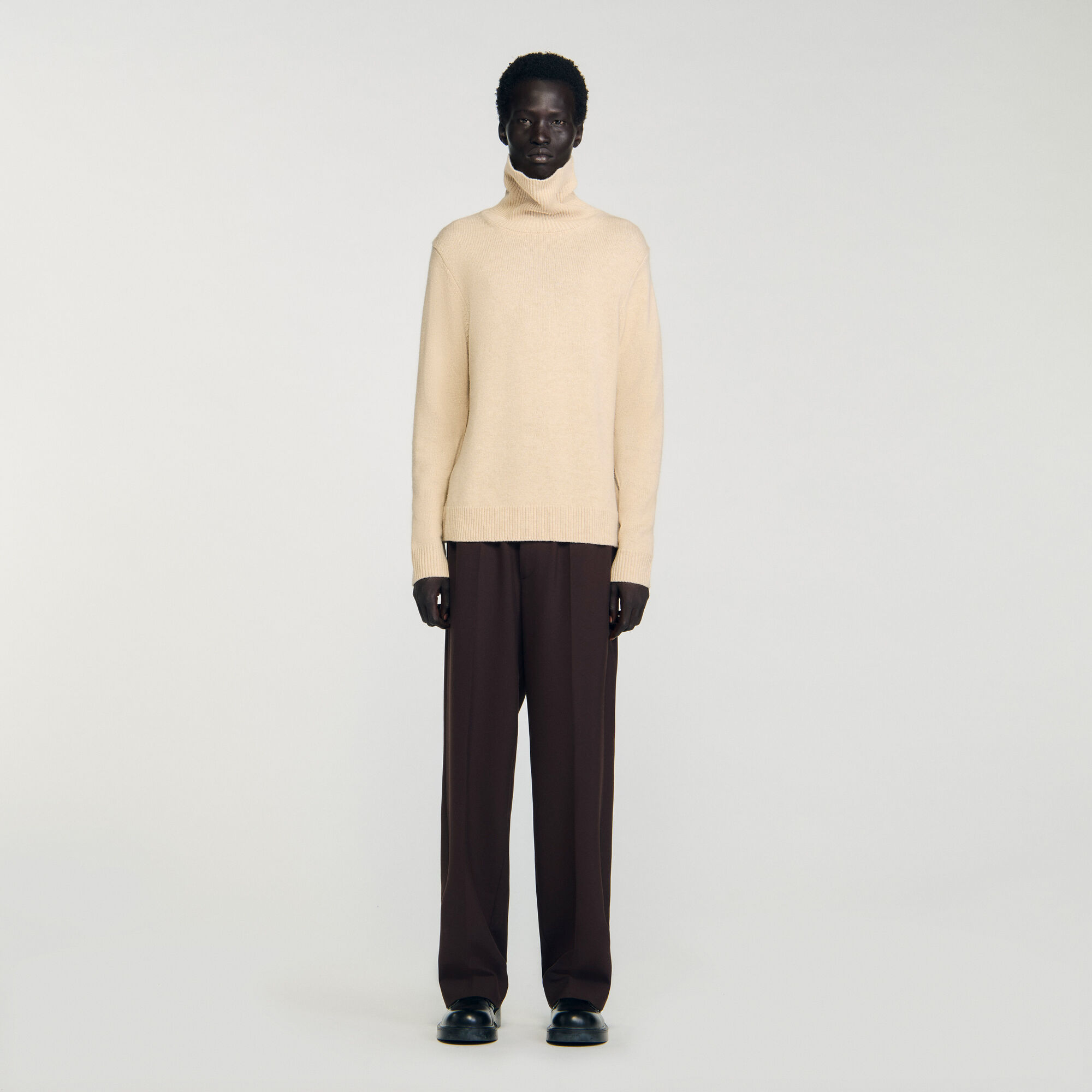 Wool and cashmere turtleneck jumper