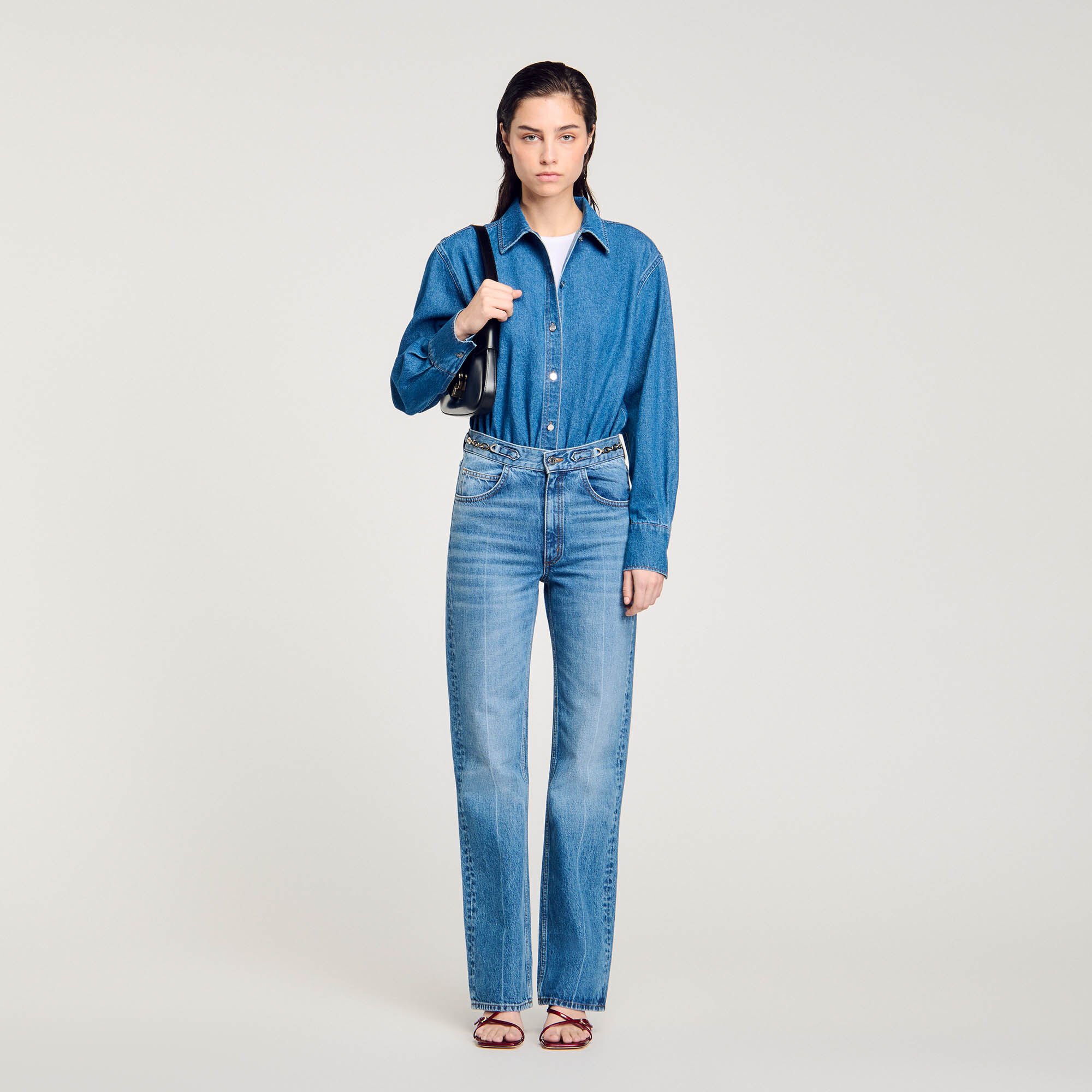 Blue jean bodysuit cheap
