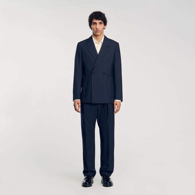 Double-breasted suit jacket
