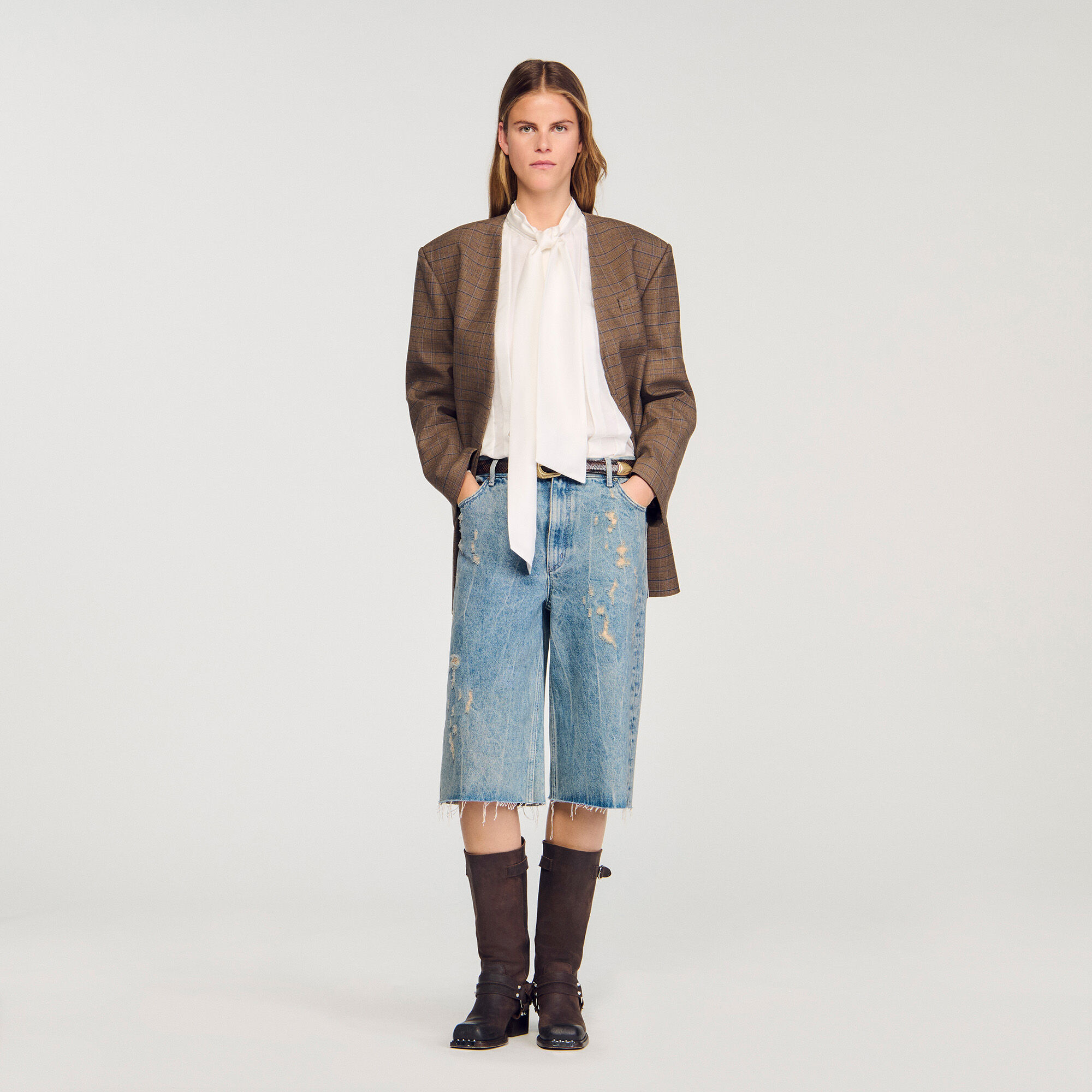 Silk lavallière shirt