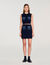 Short knit and denim skirt