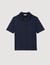 Knitted polo shirt with zip collar