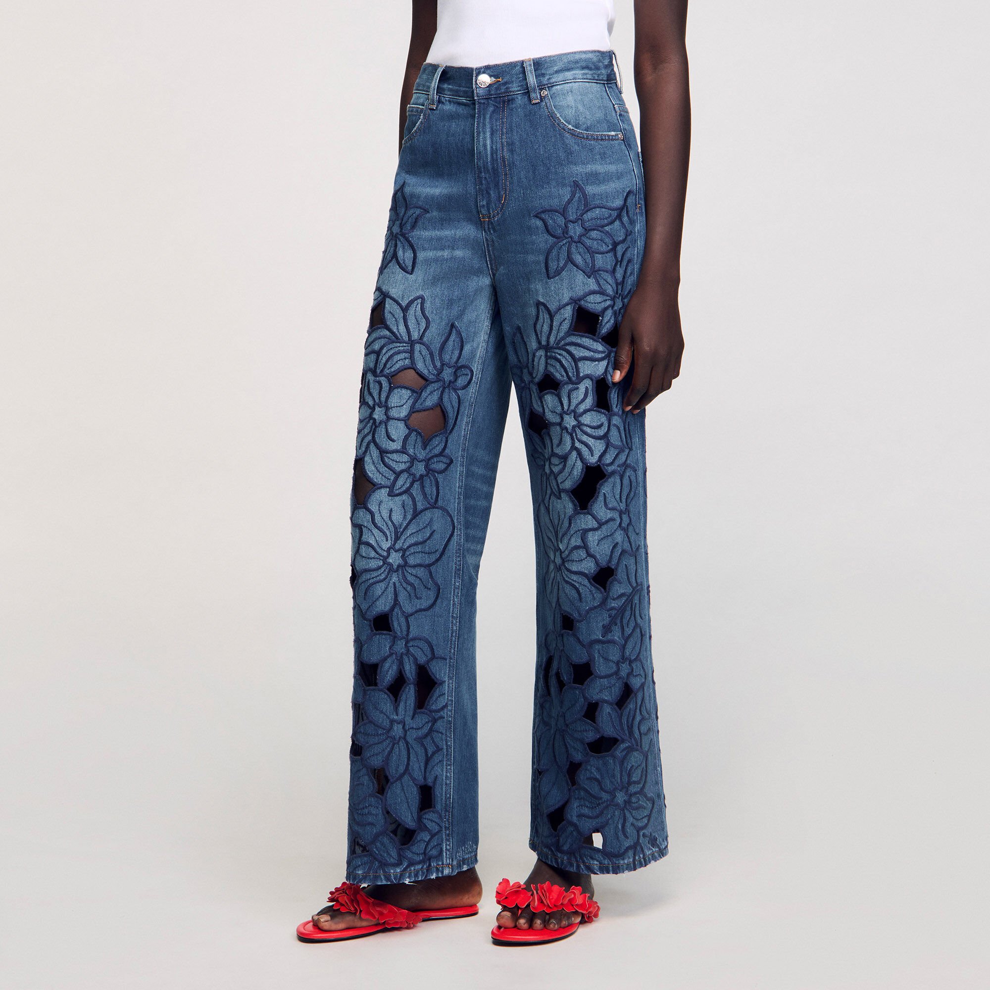 Embroidered jeans