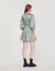 Short flowing dress with floral print