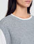Dual-material knit jumper