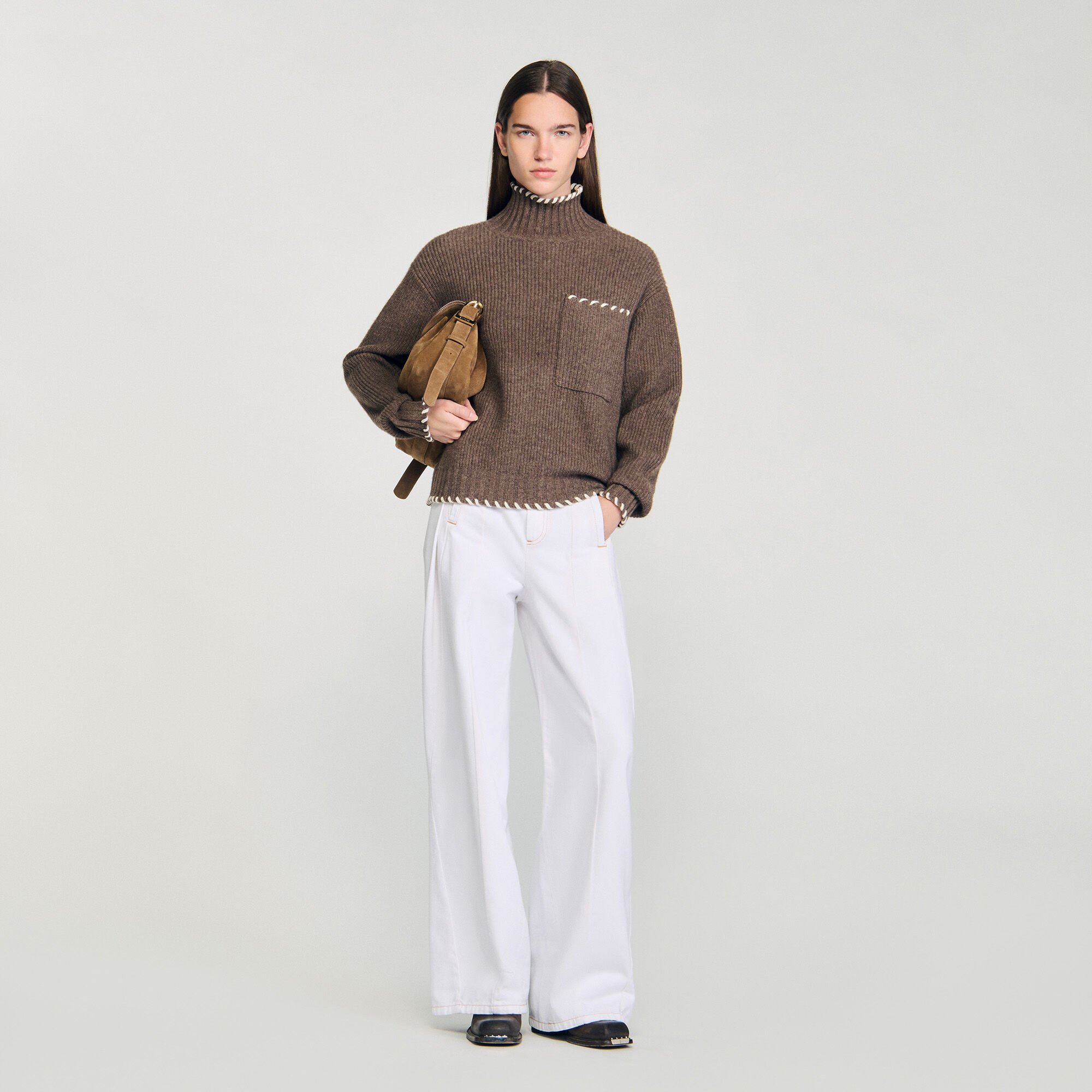 Oversized turtleneck jumper