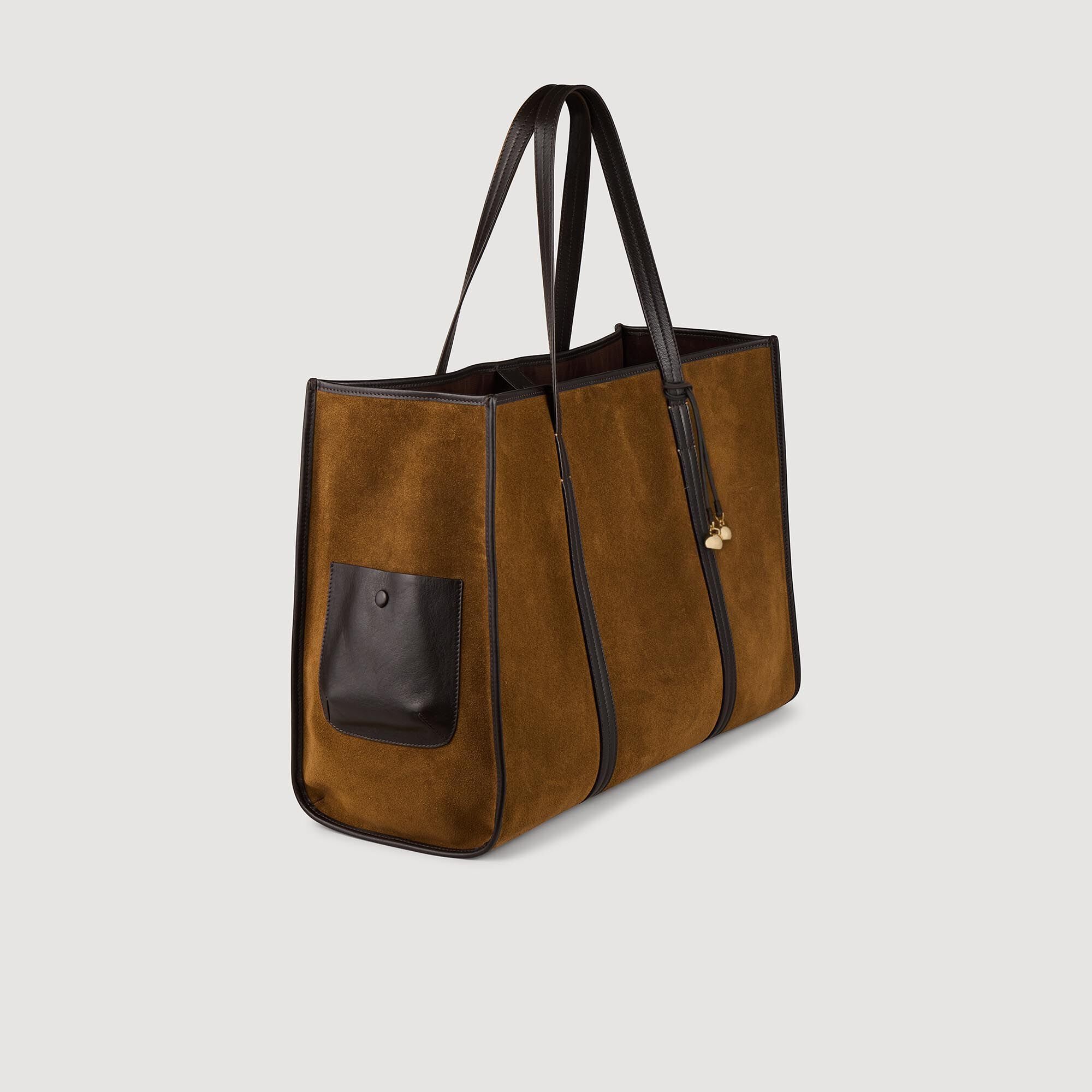 Suede tote bag