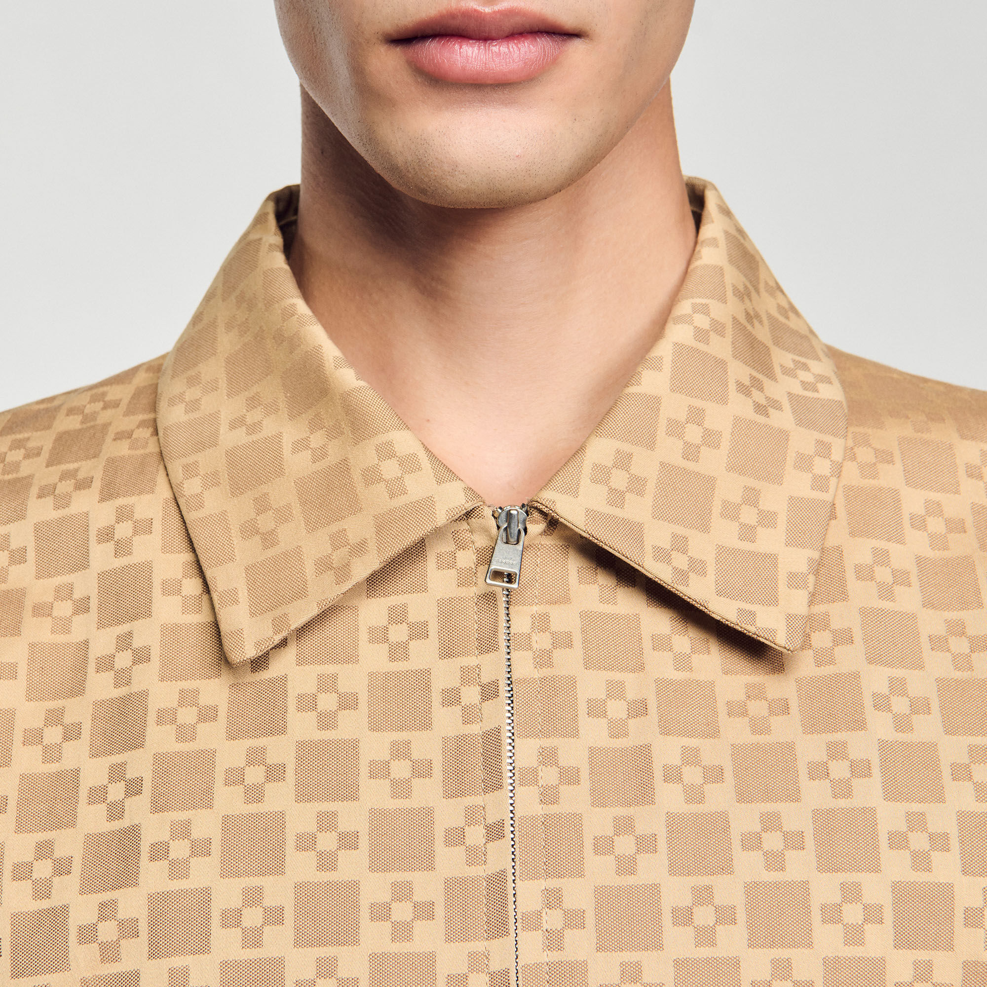 Square Cross zip-up jacket