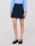 Short striped pleated skirt