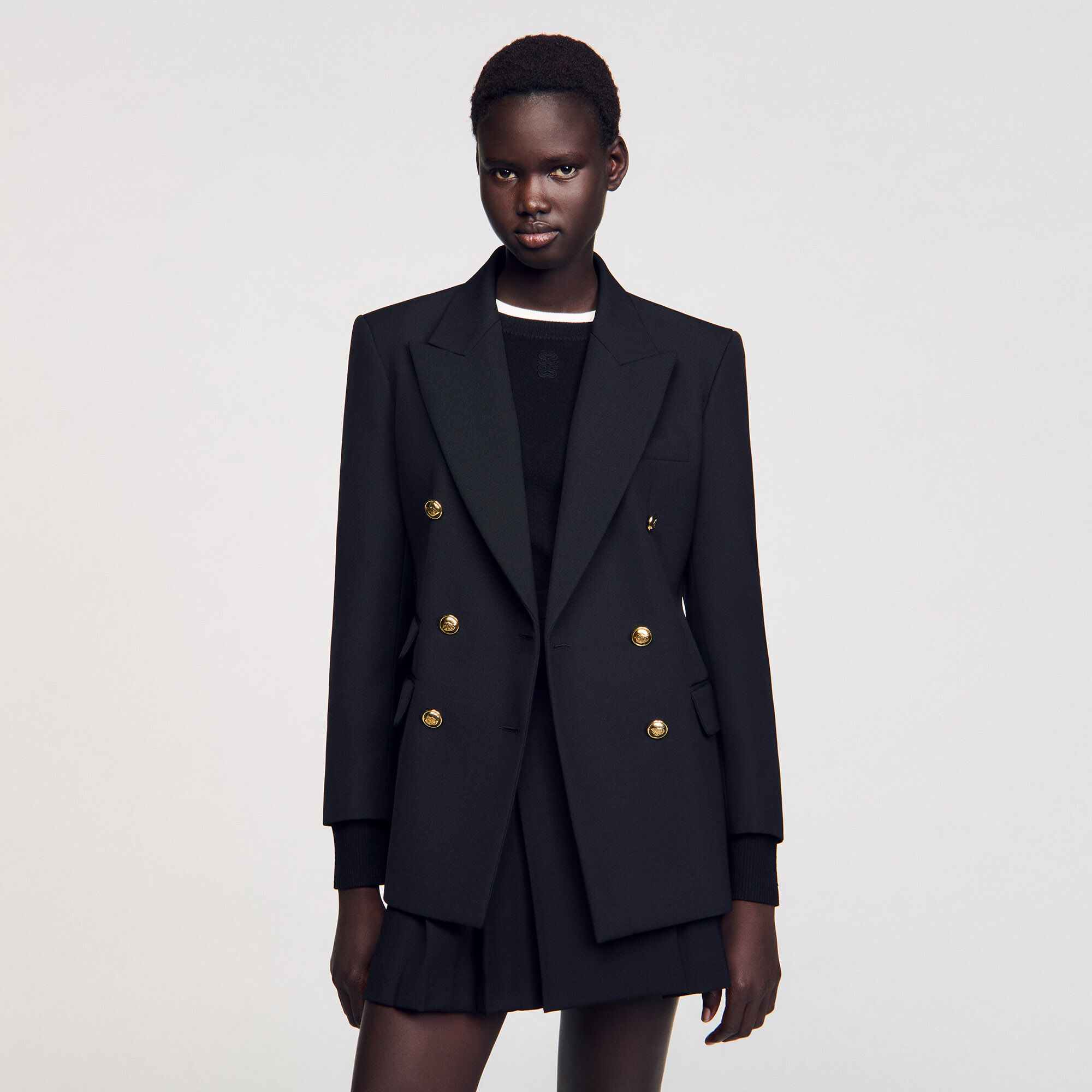 Double-breasted suit jacket