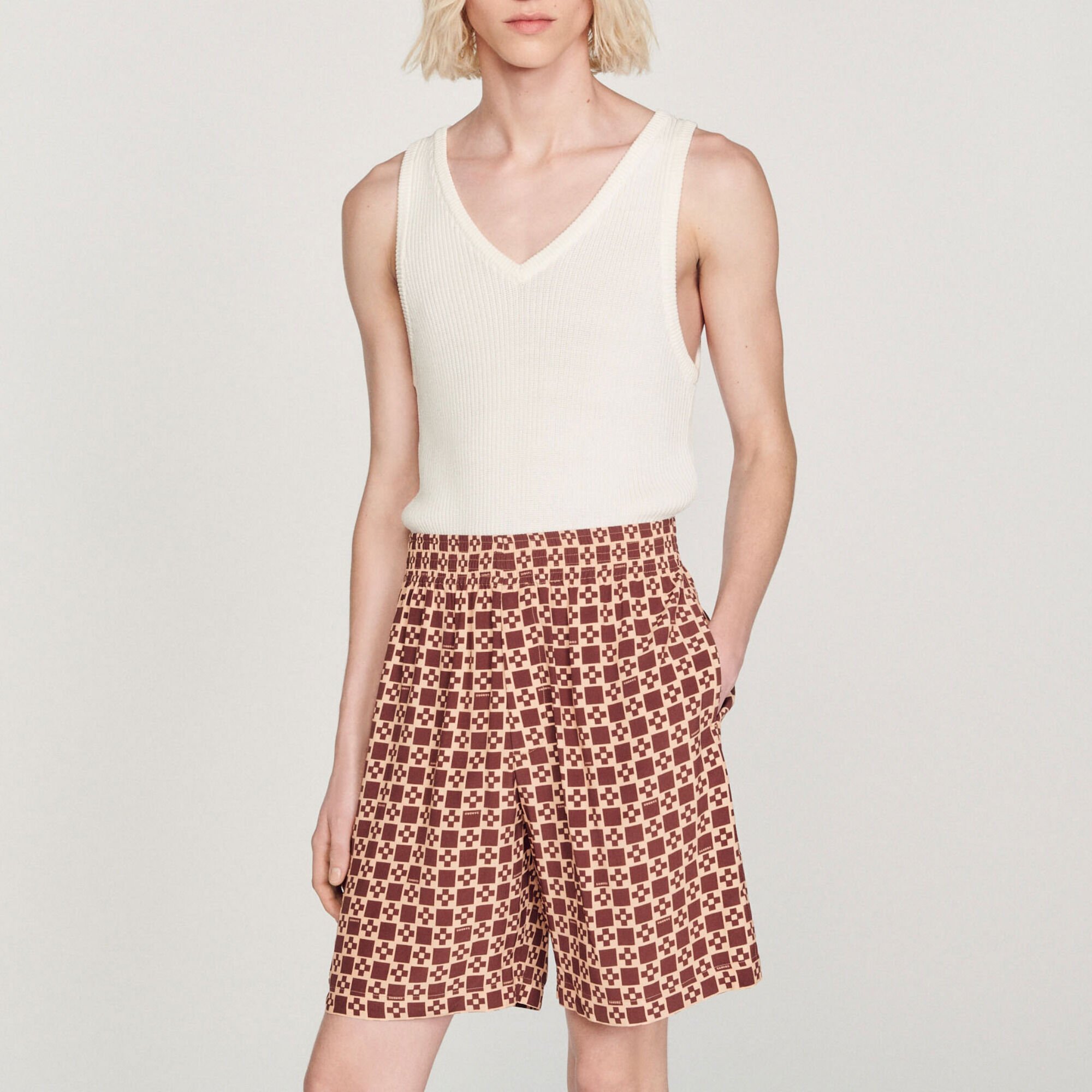 Square Cross printed shorts