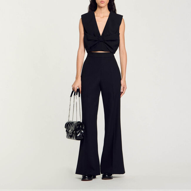 Satin-effect crop top - Women | Sandro