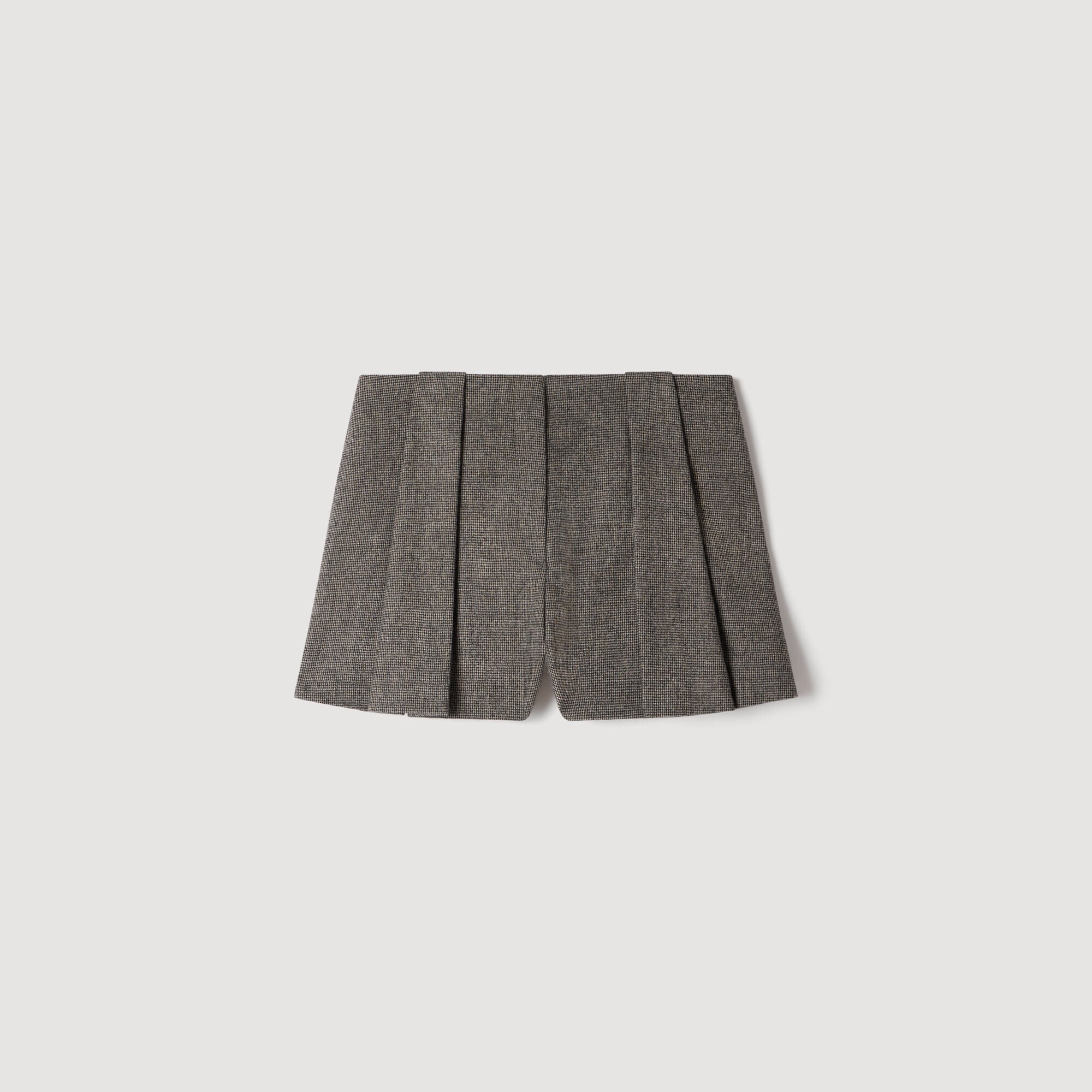 Houndstooth wool shorts - Women | Sandro