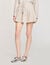Rhinestone striped pleated skirt