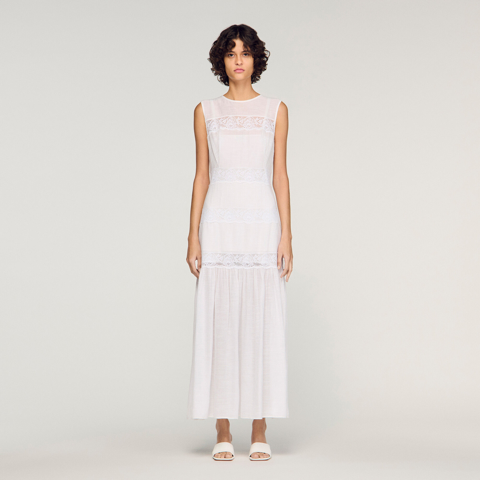 Crepon maxi dress