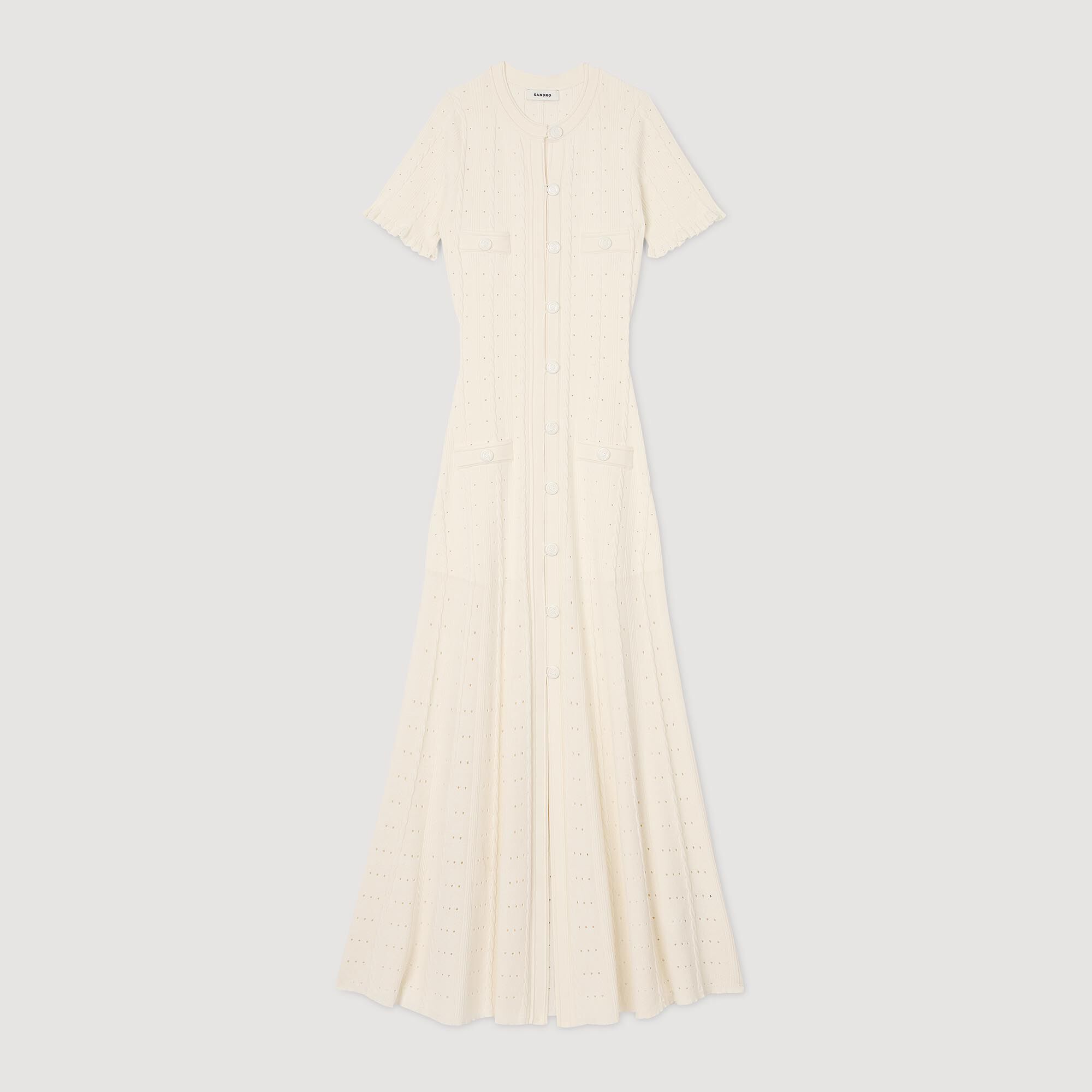 Sandro paris white dress cheap