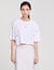 Cropped pearl bead T-shirt