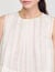Pleated rhinestone neck crop top