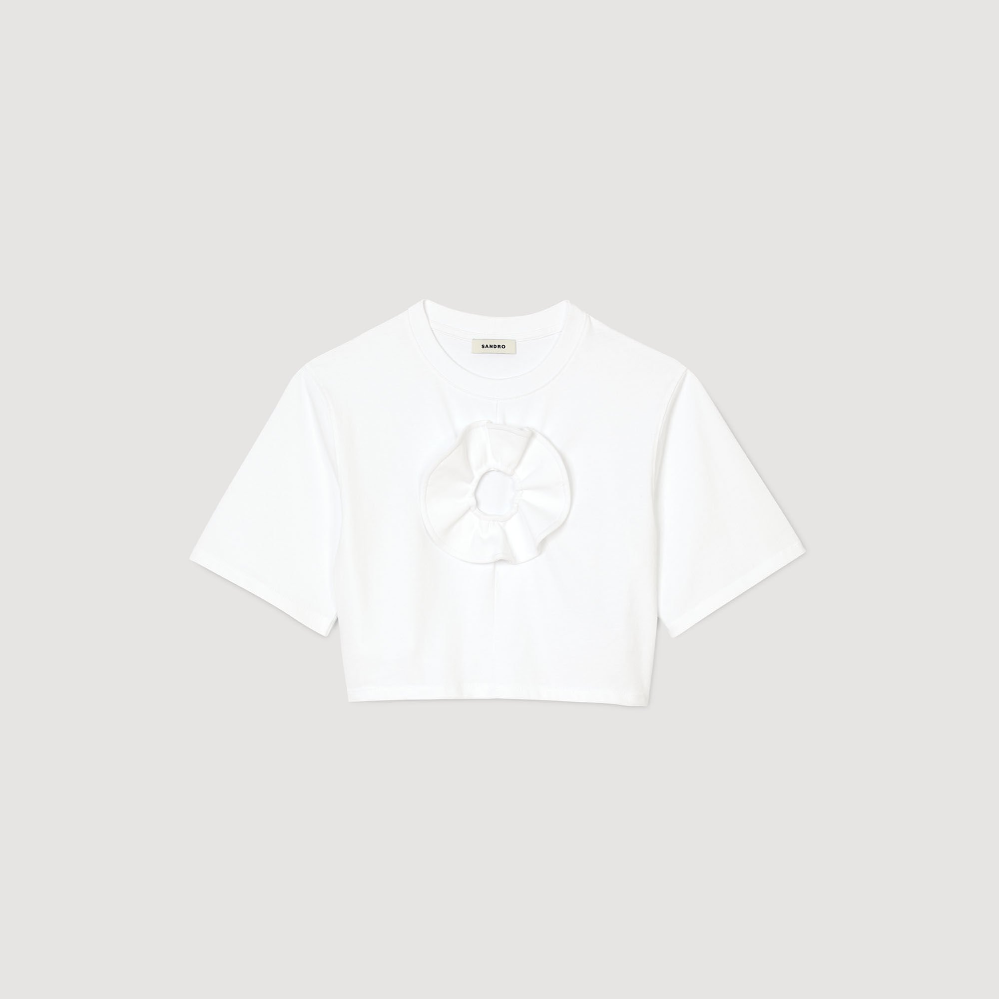 T-shirt with ruffle detail