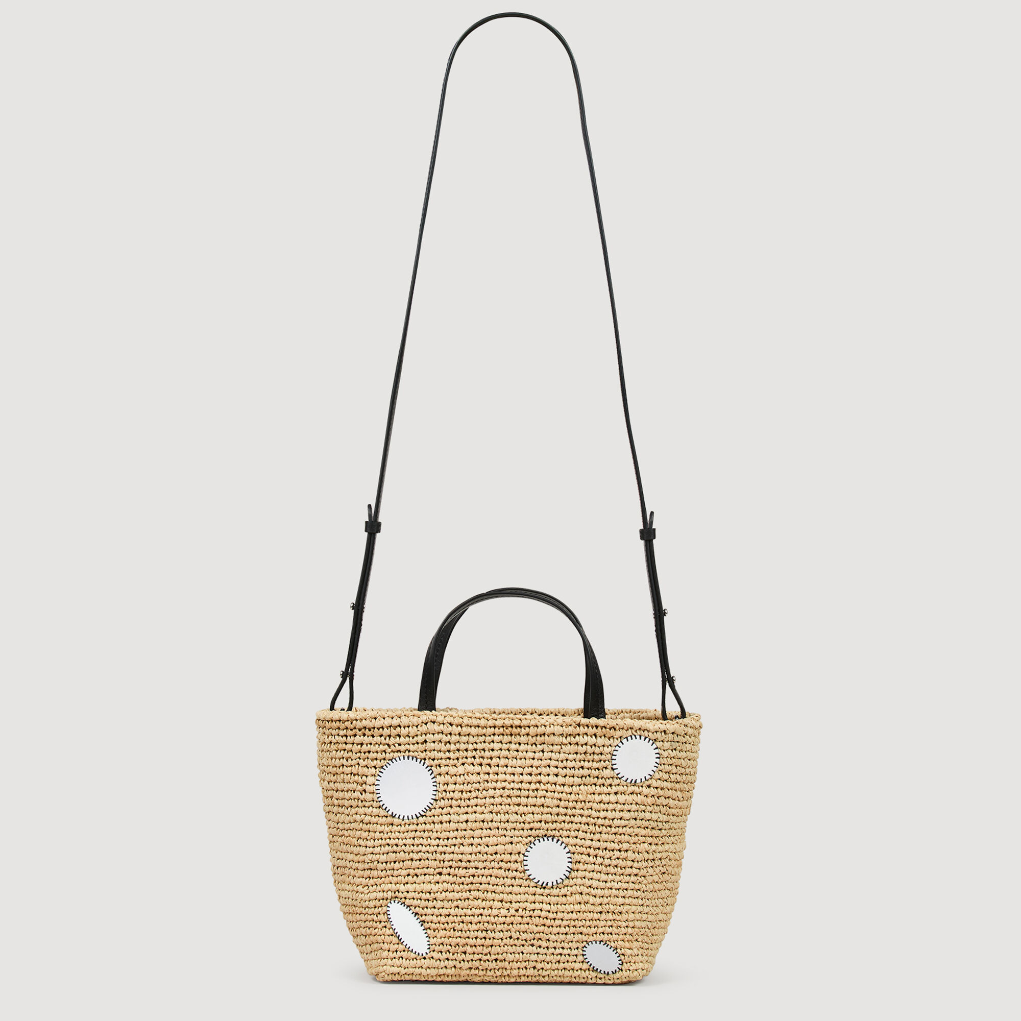 Raffia basket bag
