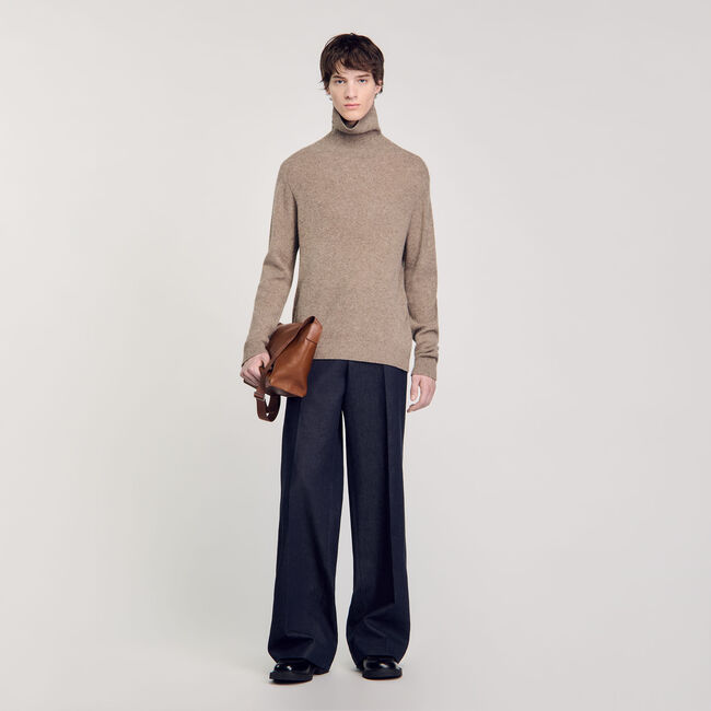 Wool and cashmere turtleneck jumper