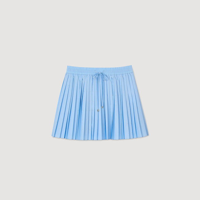 Short pleated rhinestone skirt