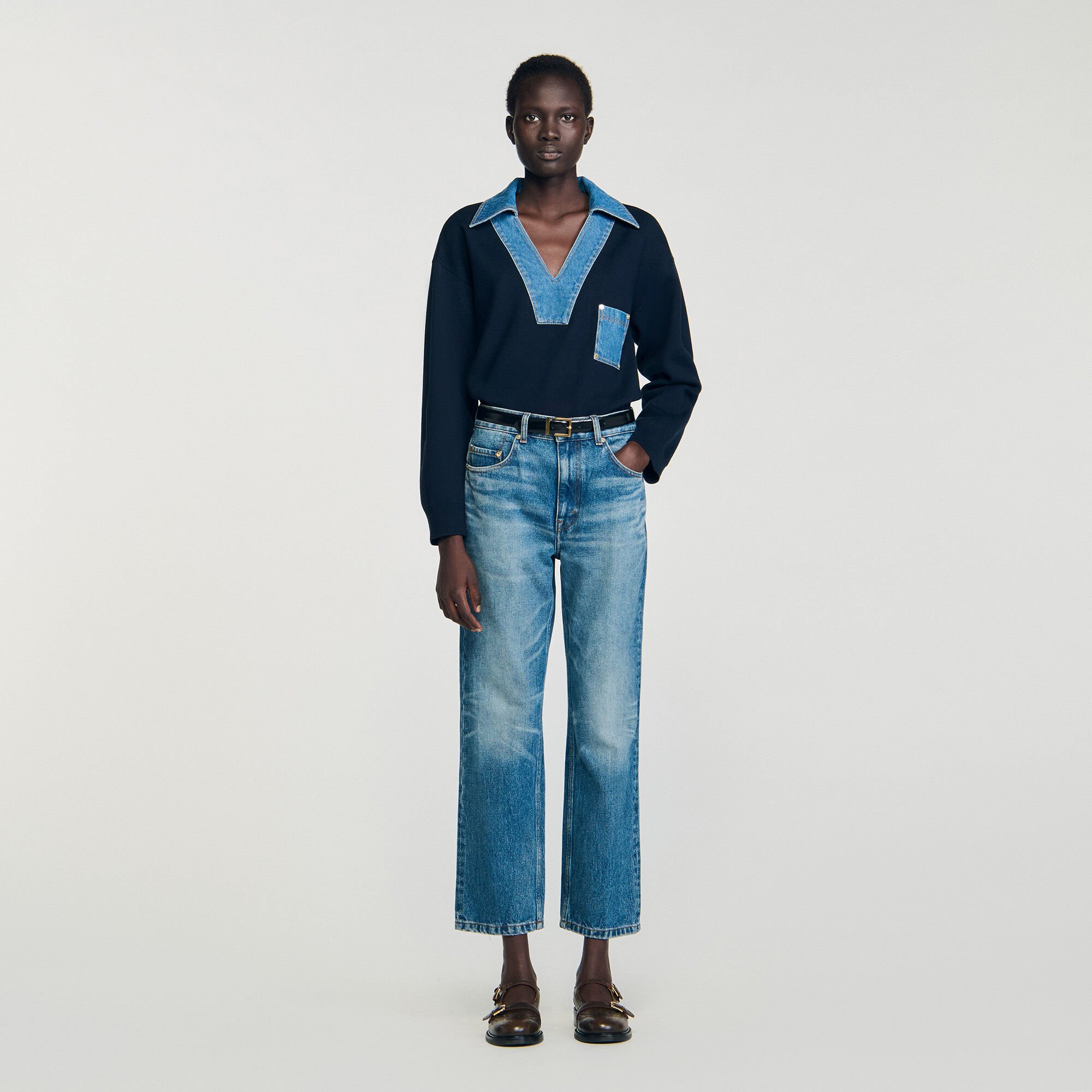 V-neck sweaters for women | Sandro Paris