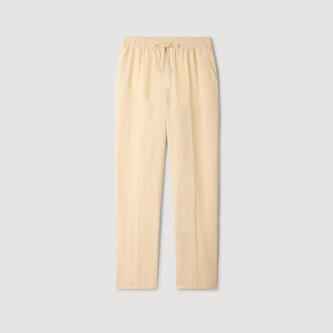 Elasticated linen trousers